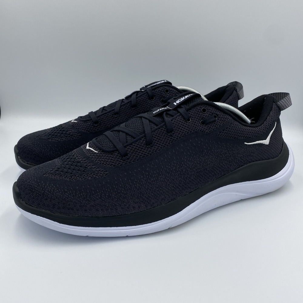HOKA ONE ONE Hupana Flow Wide Mens 12 2E Black Dark Shadow Running Shoes 1106692
